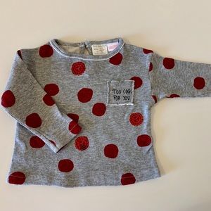 ZARA baby girls long sleeve t-shirt size 6/9M